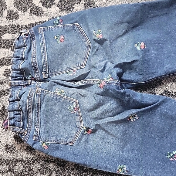 GAP KIDS Stretch High Rise Embroidered Flowers Jeans Size 14 - Picture 4 of 9